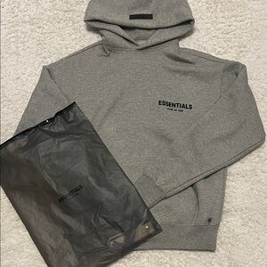 Essentials Light Gray Men's Hoodie